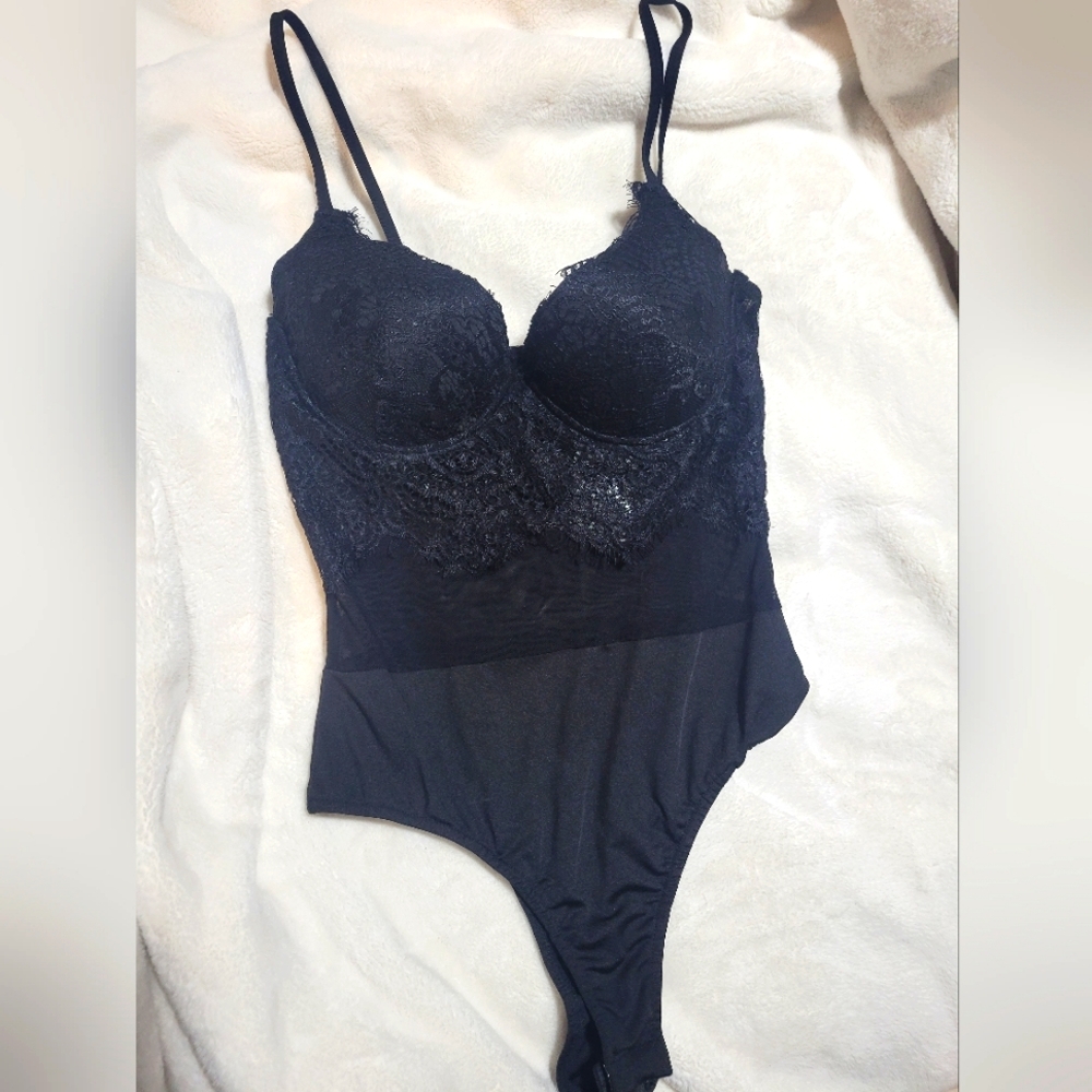 Windsor black lace bodysuit